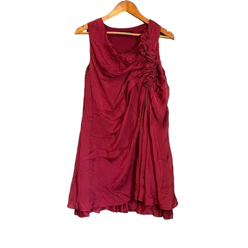 3 for $30! Zara red 100%‎ silk dress. Size small